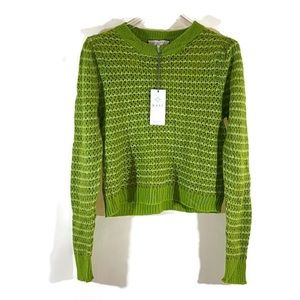 NWT WAYF Knit Lime Green Long Sleeve Sweater